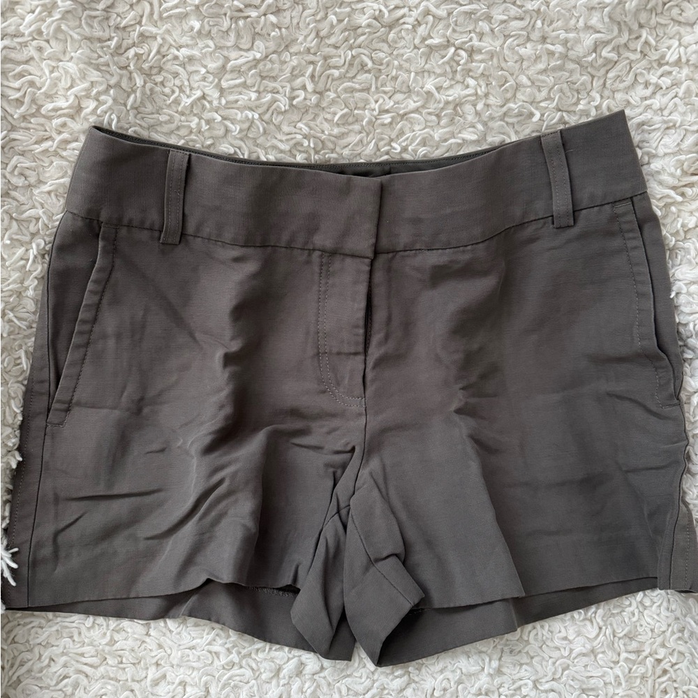 Reiss Gray High Waist Dress Shorts